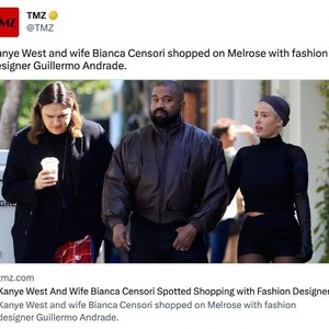 Jarang Terjadi, Kanye West Muncul Bersama Istri Baru Bianca Censori