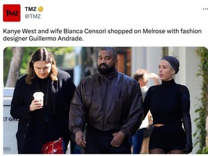 Jarang Terjadi, Kanye West Muncul Bersama Istri Baru Bianca Censori
