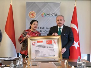 Bertemu Ketua Parlemen Turki, Puan Salurkan Bantuan untuk Korban Gempa