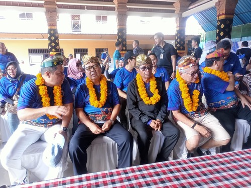 Mahfud Md saat hadiri Walking and Giving Ikatan Keluarga Alumni Universitas Islam Indonesia (IKA UII) di Kuta, Badung, Jumat (10/3/2023). (Agus Eka)