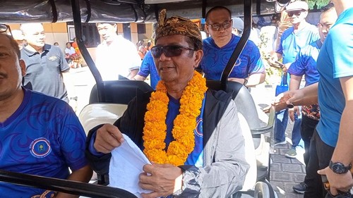 Menko Polhukam Mahfud Md di Badung, Bali Jumat (10/3/2023). Mahfud menyoroti maraknya turis asing yang bekerja ilegal di Indonesia.