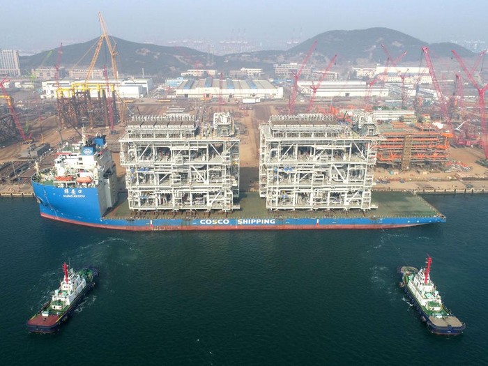 Kilang modular LNG dengan konstruksi terintegrasi telah dikirimkan di Kota Qingdao, China ke Kanada. Hal ini menandai bahwa proyek gas alam cair (LNG) Kanada telah selesai.