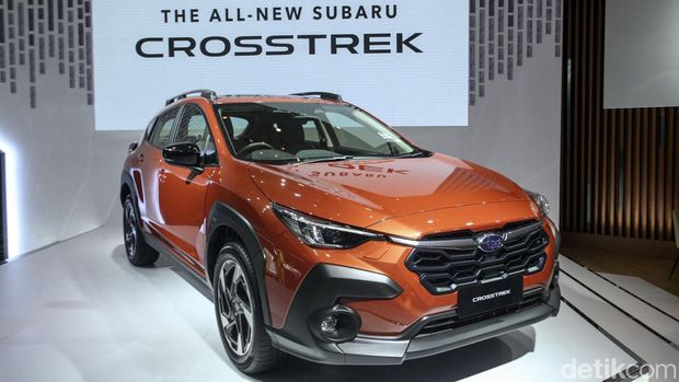 Subaru Crosstrek diluncurkan di Gaikindo Jakarta Auto Week (GJAW) di JCC, Jakarta, Jumat (10/3/2023). Harga yang ditawarkan Rp 549.500.000 on the road Jakarta