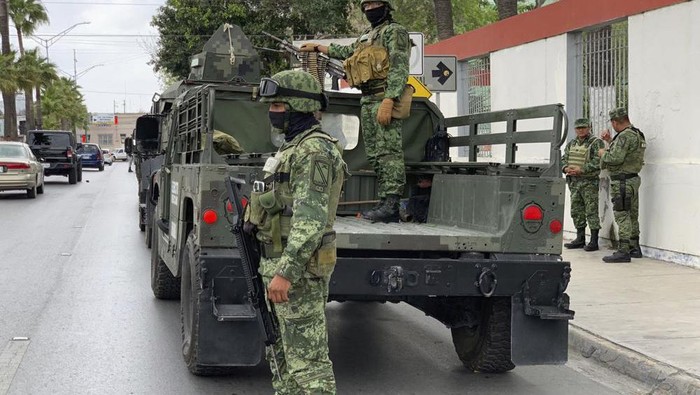 Mexican army soldiers prepare a search mission for four U.S. citizens kidnapped by gunmen in Matamoros, Mexico, Monday, March 6, 2023. Mexican President Andres Manuel Lopez Obrador said the four Americans were going to buy medicine and were caught in the crossfire between two armed groups after they had entered Matamoros, across from Brownsville, Texas, on Friday. (AP Photo)