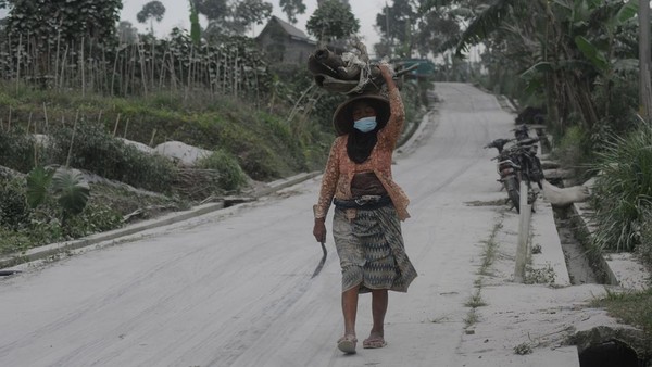 Aktivitas Warga Lereng Merapi Normal Meski Tertutup Abu Vulkanik