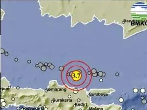 Gempa M 3.7 Guncang Tuban