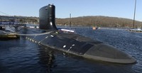 FILE - The Virginia-class fast attack submarine USS Colorado (SSN 788) is seen before at the commissioning ceremony at Naval Submarine Base New London in Groton, Conn., March 17, 2018. Australia will purchase U.S.-manufactured, Virginia-class nuclear-powered attack submarines to modernize its fleet, a European official and a person familiar with the matter said Thursday, March 9, 2023, amid growing concerns about Chinas influence in the Indo-Pacific region. (Dana Jensen/The Day via AP, File)