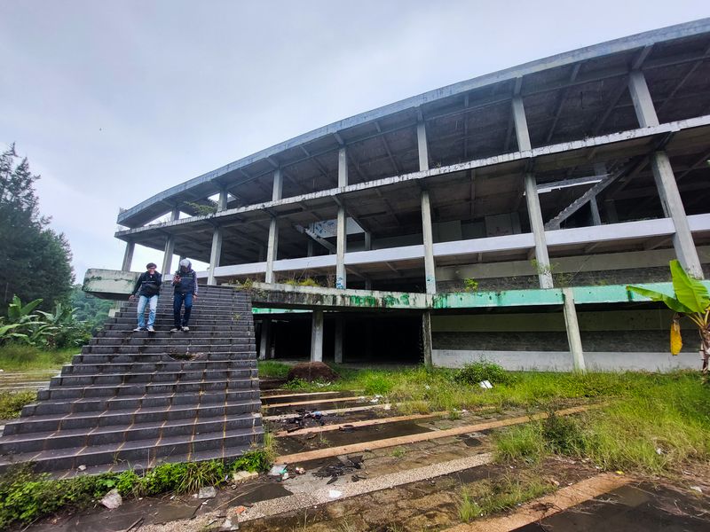 Kondisi Kampung Gajah yang kini terbengkalai.