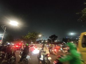 Lalin Padat di Sudirman usai Konser BLACKPINK