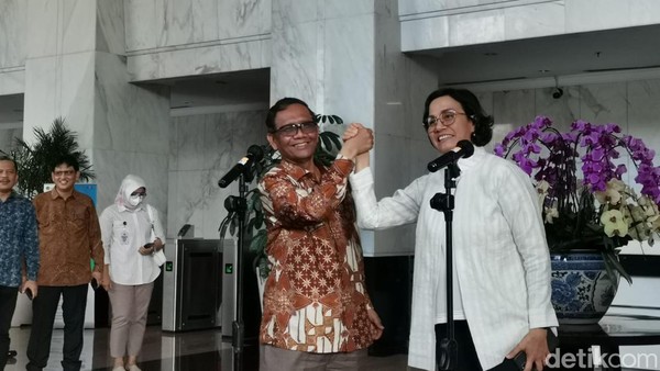 Mahfud Md dan Sri Mulyani Bertemu Bahas Harta dan Transaksi Tak Wajar