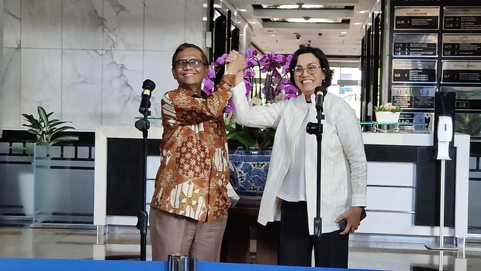 Mahfud Md dan Sri Mulyani (Brigitta-detikcom)