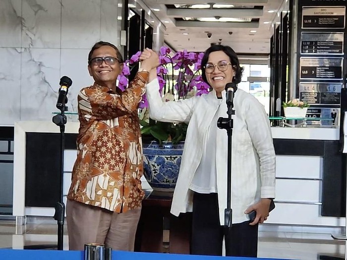 Mahfud Md dan Sri Mulyani (Brigitta-detikcom)