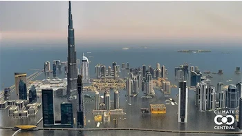 Burj Khalifa, Dubai, Uni Emirat Arab Foto: Climatecentral.org