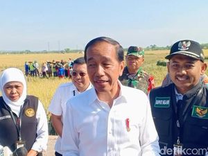 Momen Jokowi Resmikan Sentra Penggilingan Padi di Sragen