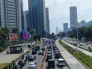 Penampakan Macet di Jalan Sudirman Arah Senayan Jelang Konser BLACKPINK