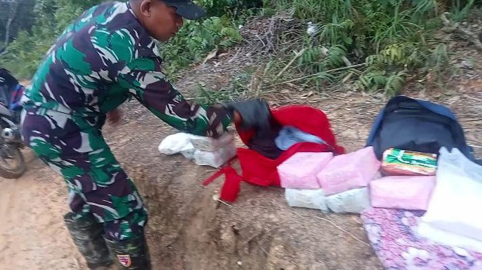 TNI sita sabu seberat 12,9 Kg yang berasal dari Malaysia.