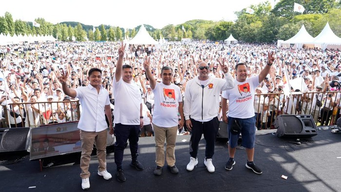 Antusiasme warga di Bali mengikuti acara Jalan Sehat Prabowo (Dok. detikcom)