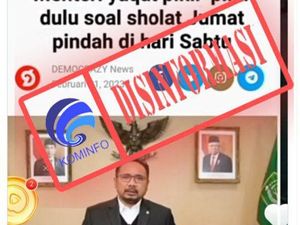Awas! Ada Hoax Menag Disebut Mau Ganti Salat Jumat ke Sabtu