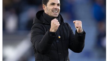 Arteta memenangkan 100 laga bersama Arsenal hanya dalam 167 kali pertandingan. Foto: Twitter