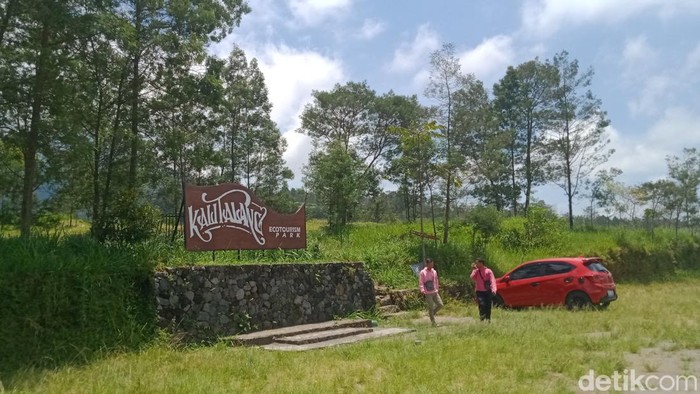 Objek wisata Kali Talang di Desa Balerante, Kecamatan Kemalang, Klaten, Minggu (12/3/2023).