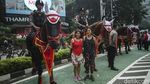 Saat Polisi Berkuda Jadi Primadona di CFD Jakarta