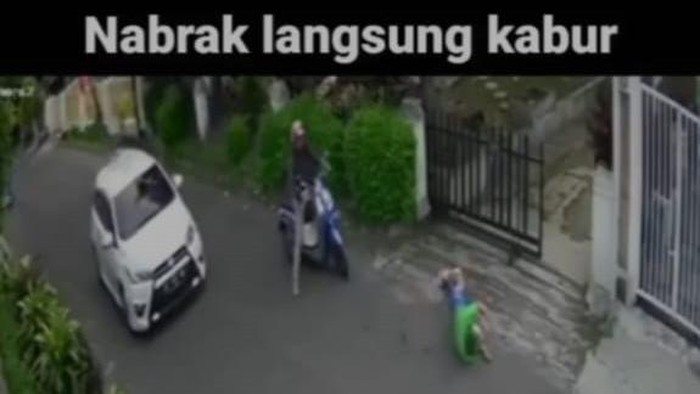 Beredar video peristiwa tabrak lari di Jogja. Foto diunggah Senin (13/3/2023).