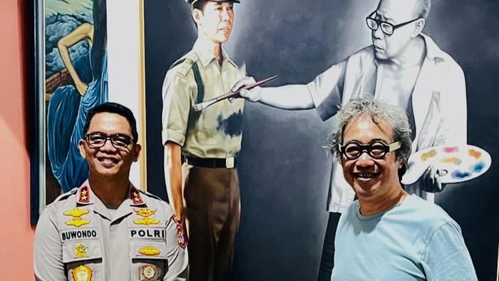Butet Kartaredjasa dan Kapolda DIY Irjen Suwondo Nainggolan