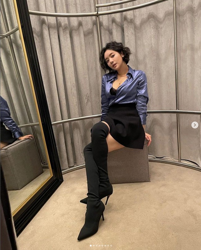 Beberapa netizen Korea juga meragukan keaslian bentuk payudara Cha Joo Young dalam drama Korea The Glory Part 2. Tim produksi disebut-sebut menggunakan efek CGI. Foto: dok. Instagram @jooyoungthej