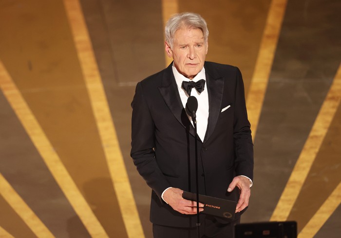 Harrison Ford Harrison Ford at the 95th Annual Academy Awards held at Dolby Theatre on March 12, 2023 in Los Angeles, California. (Photo by Rich Polk/Variety via Getty Images)
