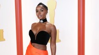 Jannelle Monae membuat semua mata meliriknya dengan dress yang dikenakannya. Getty Images/Kevin Mazur