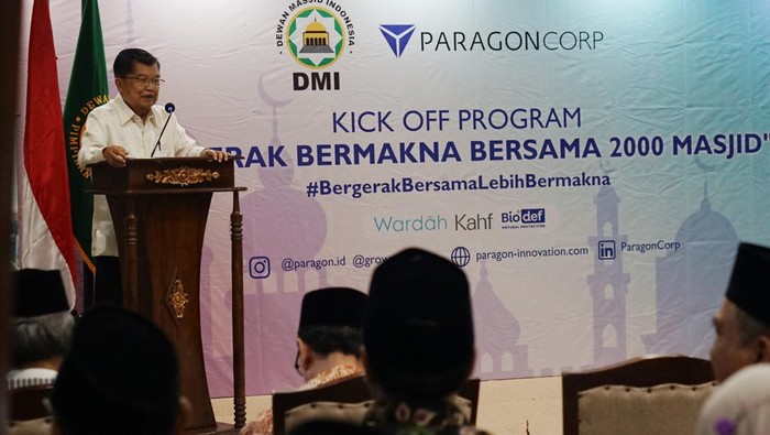 Jusuf Kalla dalam acara Kick Off Program Bergerak Bermakna Bersama 2000 Masjid