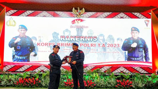Kapolri Jenderal Listyo Sigit Prabowo di rakernis Brimob di Akpol Semarang (Dok. Istimewa)