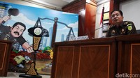 Kuntadi menggelar konferensi pers di kantor Kejagung, Jakarta, Senin (13/3/2023).