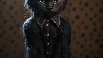Wednesday Addams Kitty. Foto: Boredpanda/Dreams AI