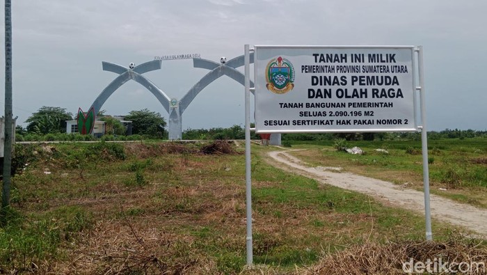 Lokasi pembangunan Sport Center Sumut yang masih kosong (Ahmad Arfah/detikSumut)