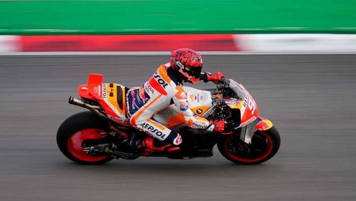 Marc Marquez (93) of Spain and Repsol Honda Team Honda during the Portimao MotoGP Official Test at Portimao Circuit on March 12, 2023 in Portimao, Portugal. (Photo by Jose Breton/Pics Action/NurPhoto via Getty Images)