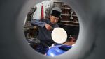 Potret Pembuatan Rebana yang Banyak Dipesan Jelang Ramadhan