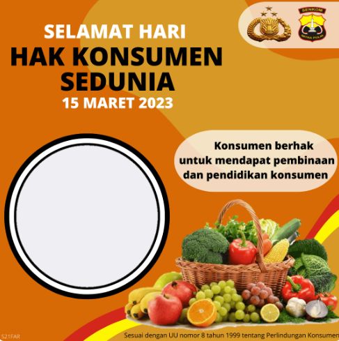 Twibbon Hari Hak Konsumen Sedunia 2023 bisa digunakan pada tanggal 15 Maret. Hari Hak Konsumen Sedunia juga dikenal dengan istilah World Consumer Rights Day.