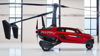 PAL-V Liberty adalah mobil terbang buatan Belanda pada tahun 2018. Ia sudah dapat sertifikasi Badan Keselamatan Penerbangan Uni Eropa pada Februari 2021. Pembelian PAL-V Liberty oleh konsumen ditargetkan pada 2024. Foto: (PAL-V Liberty)