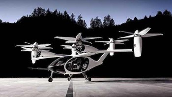 Mobil terbang selanjutnya adalah Joby Aviation x Toyota. Toyota menginvestasikan 300 juta poundsterling (Rp 5,5 triliun) untuk start-up taksi hexacopter terbang yakni Joby Aviation yaitu pada awal tahun 2020. Foto: (Joby Aviation)