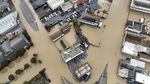 Foto Udara Banjir California Imbas Cuaca Buruk-Tanggul Jebol