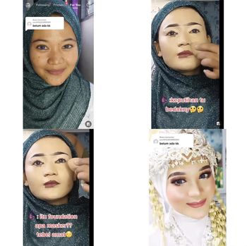 Hasil makeup viral di media sosial.