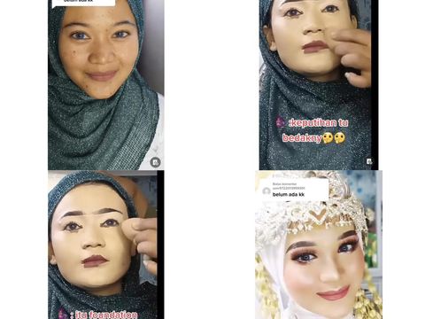 Hasil makeup viral di media sosial.