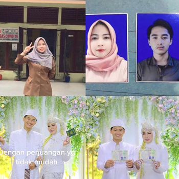 Kisah cinta siswa menikah dengan gurunya sendiri, viral di media sosial.
