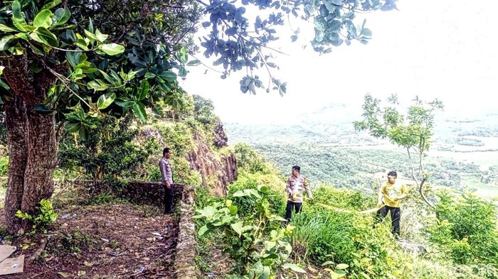 Lokasi tewasnya pemuda di Sukabumi usai jatuh ke jurang