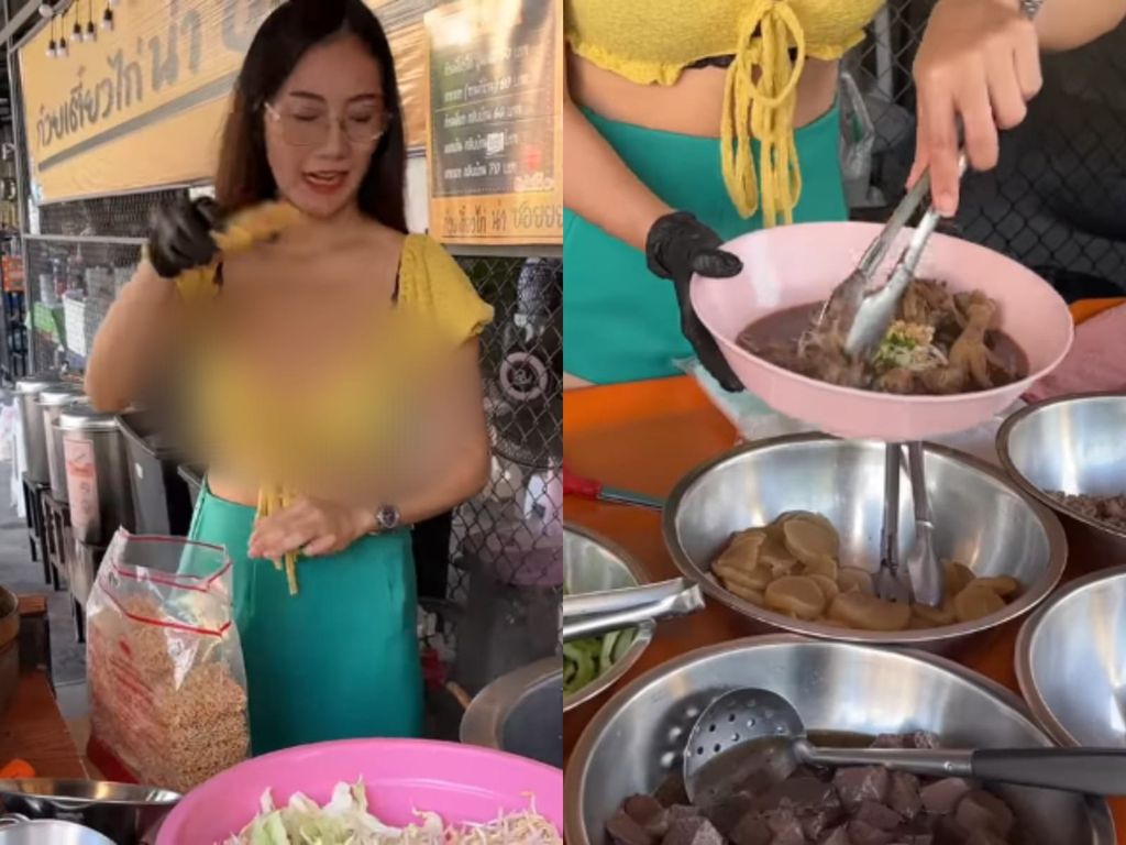 Penjual Makanan Cantik dan Seksi yang Viral di Thailand