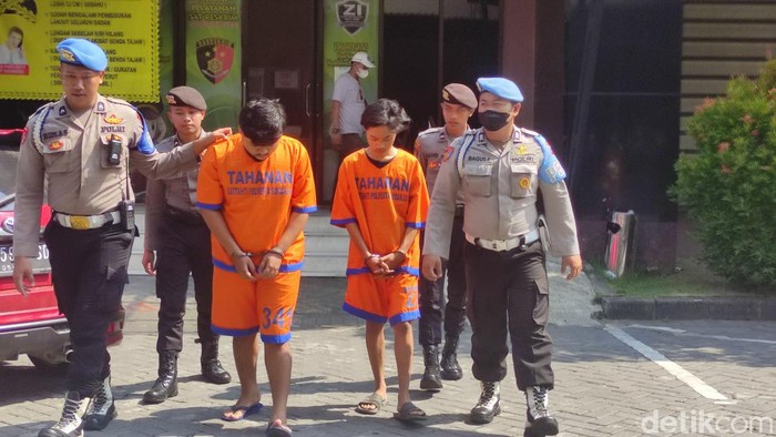 Polisi mengamankan gangster di Sidoarjo
