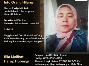 Terkuak Alasan Wanita Hilang di Blitar gegara Ditinggal Suami Selingkuh