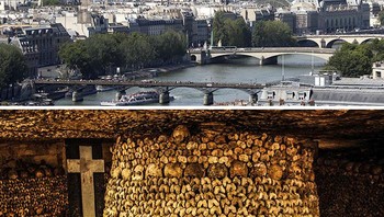 Katakombe, Paris: Salah satu tempat misterius dan menakutkan yang paling terkenal dari seluruh dunia adalah Catacombs of Paris. Tempat ini menjadi tempat penyimpanan 6 juta mayat pada akhir abad ke-18. Meskipun sebagian kecil dari terowongan ini terbuka untuk umum, di mana pengunjung dapat melihat ribuan tulang dan tengkorak ditumpuk bersama, 99% dari labirin sepanjang 170 mil dan dilarang untuk dimasuki karena hampir pasti tersesat. Foto: Boredpanda