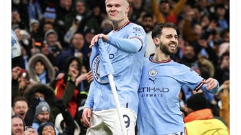 Ditanbah laga semalam, berarti sudah 5 kali Haaland hatrick musim ini. Foto: Twitter